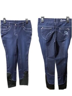Equilibre Horse Riding Breeches Pants Jeans Equestrian Youth 14 Stretch Jockey